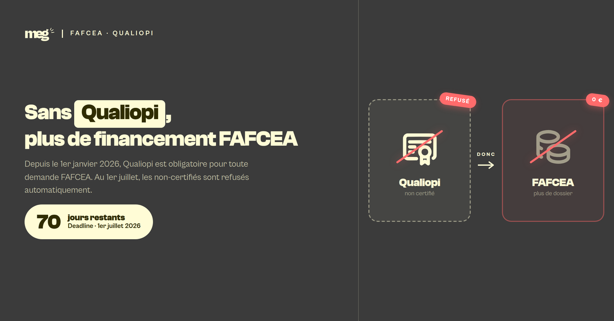 Certification Qualiopi FAFCEA : sans certification, plus de financement après le 1er juillet 2026